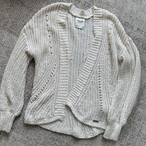 Abercrombie & Fitch Cream Open-Front Cardigan